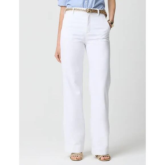 J Crew Drapey Denim Trouser Straight Jeans US Women's 24 New - Picture 1 of 7